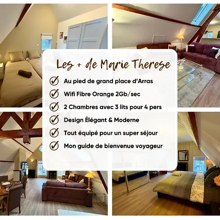 Au 1 Grand Place Vue Grand Place 2 Ch 4 Pers * Arras
